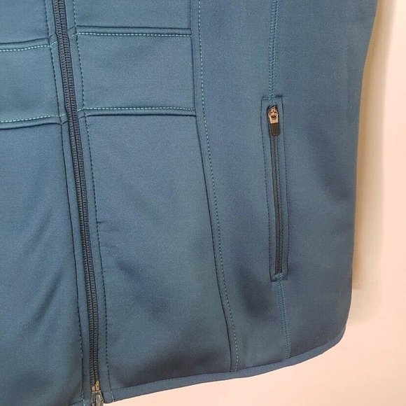 Athleta Full-Zip Vest Front Zippered Pockets Blue - Picture 2 of 6